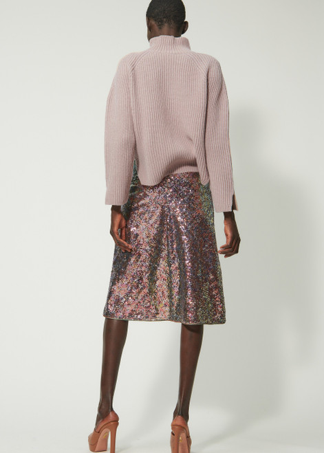 LUISA CERANO Black Sequin Skirt | 588218/3561-0014