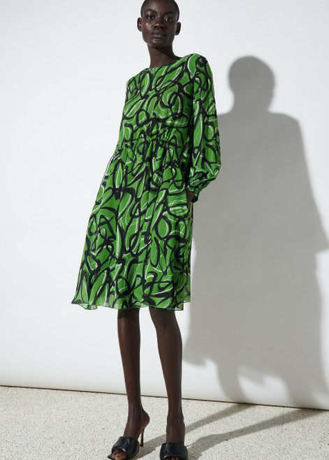 LUISA CERANO Multicolor Midi Dress With Graphic Print | 778377/3467-3530