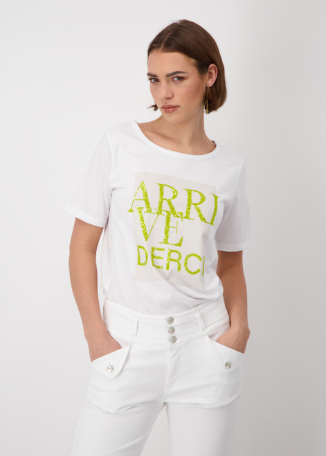 MONARI White Shirt Decorative Font