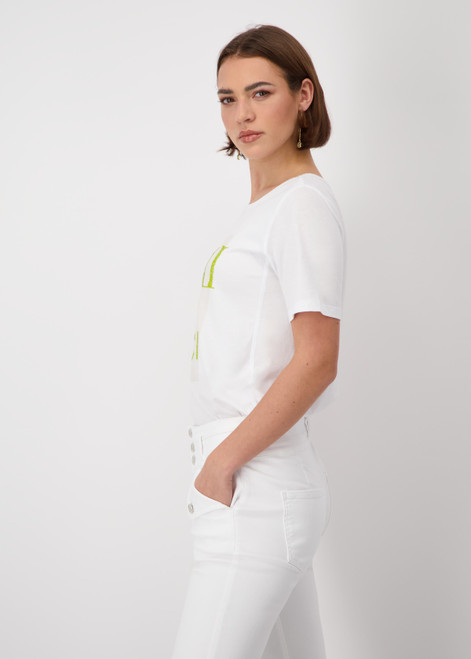 MONARI White Shirt Decorative Font