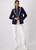 MONARI Deep Ocean Blazer With Contrasting Stripes | 409347