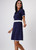 MONARI Blue Dress With Contrast Stripe | 409910