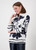 MONARI Dark Denim Pattern Jumper With Floral Pattern
