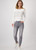 MONARI Chrome Jeans With Rhinestone Trim