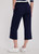 MONARI Gray 3/4 Wide-Leg Trousers | 407976