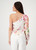 MONARI White One-Shoulder Blouse With Floral Pattern | 409907