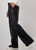 MONARI Black Imitation Leather Wide-Leg Trousers | 808257