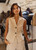 LAUREN VIDAL Tailored Wide-Leg Pants In A Soft Beige Hue