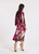 LAUREN VIDAL Raspberry Adjustable V-Neck Dress With Japanese-Inspired Tie Front | SAKO