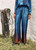 LAUREN VIDAL Sunday Gradient-Print Fluid Pants, Elastic Waist, Soft Drape.