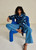 POM Blouse - Feathers Blue