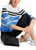 MARC CAIN Brt Azure Knitted In Germany Greo Sweater | WS4135M35