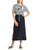 MARC CAIN Mngt Blue Box Pleat Skirt | WS7113W76