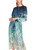 MARC CAIN Soft Malachite Maxi Dress With Floral Print | XC2107W23
