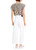 MARC CAIN SPORTS White Wigan Trousers With Pineapple Patch | YS 82.25 D11