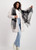 MONARI Gray Check Scarf With Tassels | 807719
