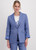 MONARI Denim Blue Linen Blazer