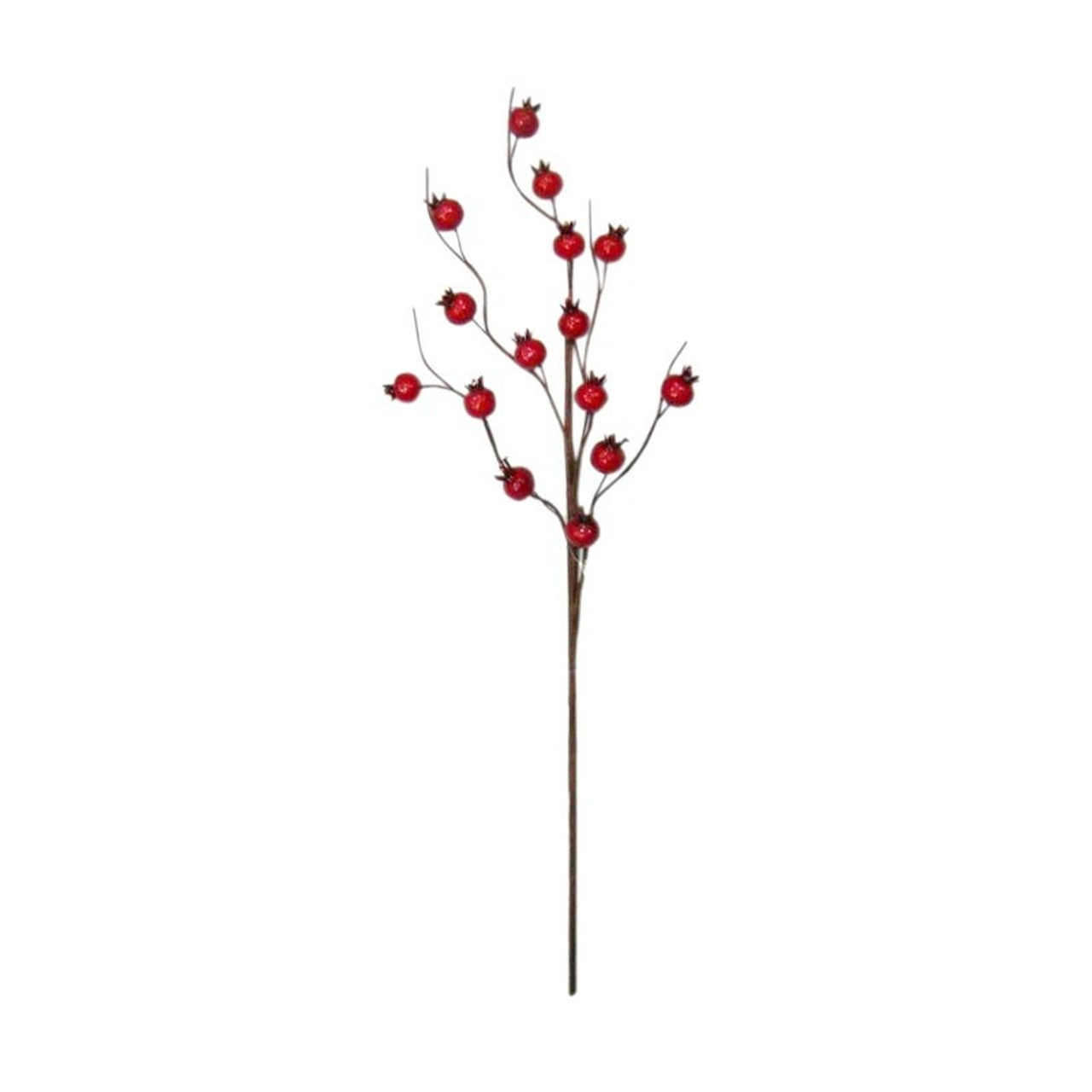 Red Berry Branch x 36 Berries 45cm