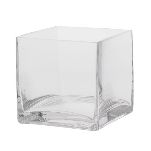14cm Glass Cube Vase 14cm Glass Cube Vase