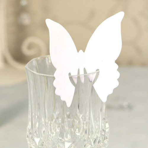 White Butterfly Place Cards White Butterfly Place Cards
