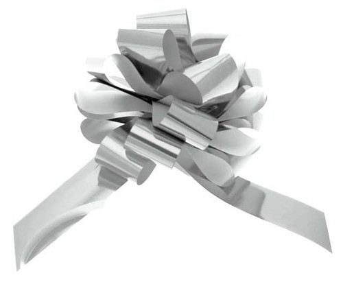 50mm Silver Metallic Pull Bow 50mm Silver Metallic Pull Bow