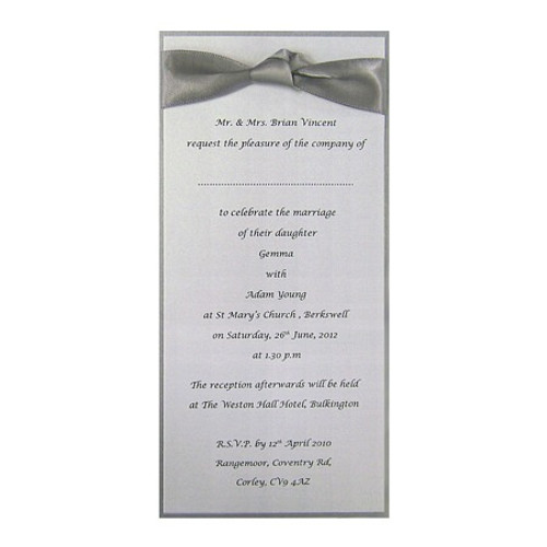 Silver Long Layered Satin Ribbon - Discontinued