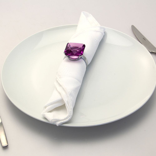 Purple Square Napkin Rings