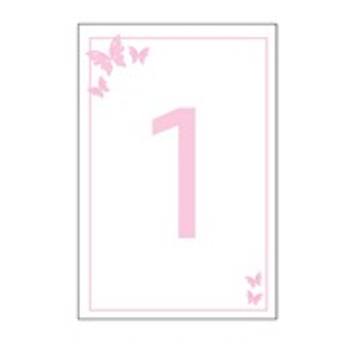 Pink Butterfly Table Numbers Pink Butterfly Table Numbers