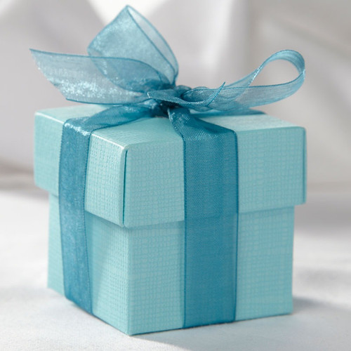 Turquoise Square Box and Lid
