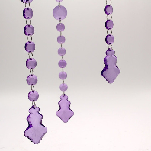 50cm Purple Leaf Pendant Garland