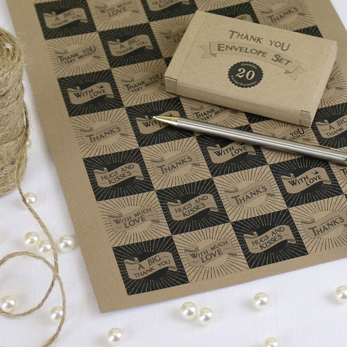 Kraft Envelope Thank You Set Kraft Envelope Thank You Set