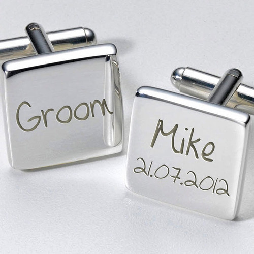 Personalised Groom Cufflinks Personalised Groom Cufflinks