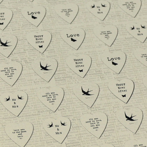 Wedding Hearts Sticker Sheet