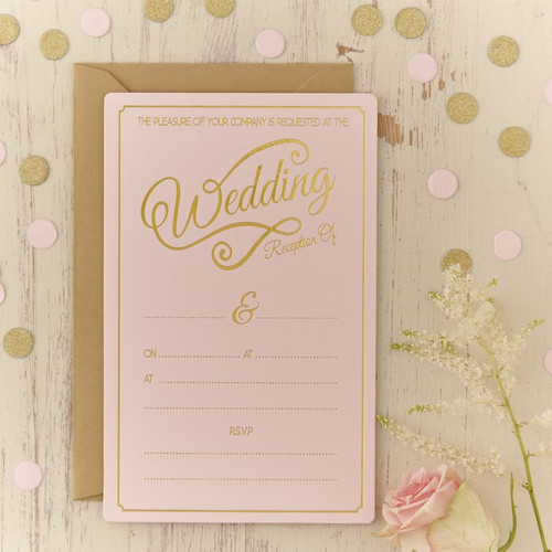 Gold Foiled Wedding Evening Invitations - Discontinued