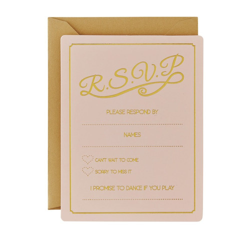 Gold Foiled RSVP Cards Gold Foiled RSVP Cards