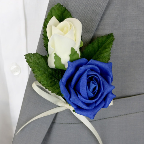 Personalised Double Rose Buttonhole Personalised Double Rose Buttonhole