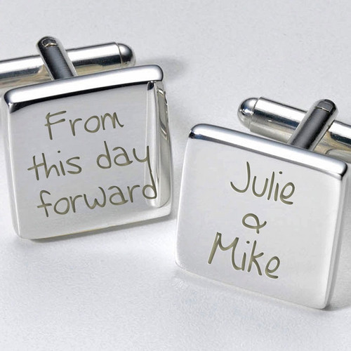 Personalised From this Day Forward Cufflinks