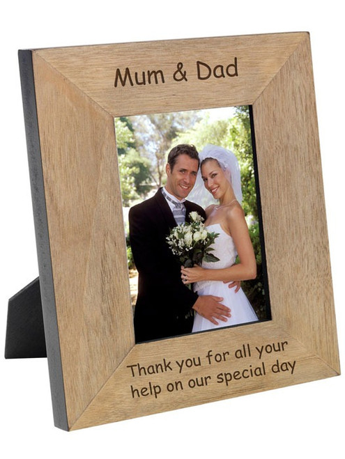 Personalised &#39;Mum & Dad&#39; Wooden Photo Frame 7 x 5