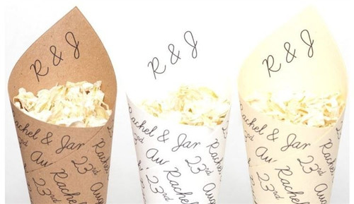 Personalised Classic Confetti Cones (x10)