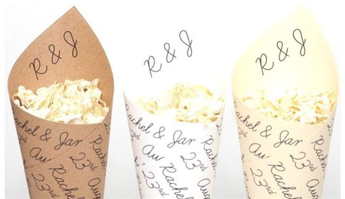 Personalised Classic Confetti Cones (x10) Personalised Classic Confetti Cones (x10)