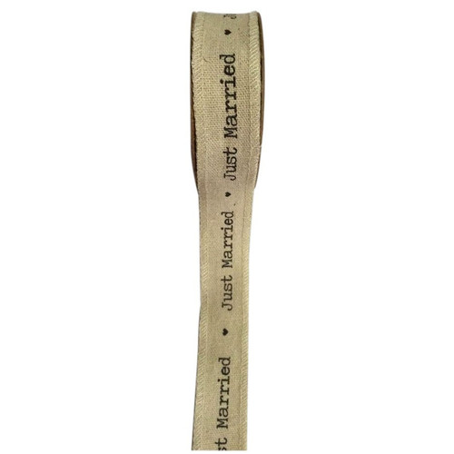Just Married Natural Ribbon (25mm) Just Married Natural Ribbon (25mm)