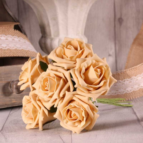 Bunch of 6 Cream Foam Tea Rose Bunch of 6 Cream Foam Tea Rose