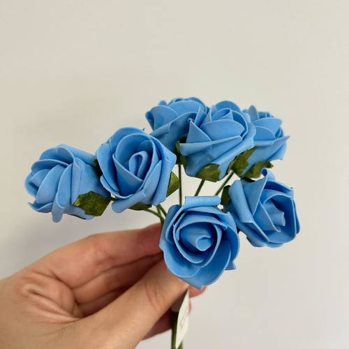 Bunch of 8 China Blue Foam Tea Rose Bud Bunch of 8 China Blue Foam Tea Rose Bud