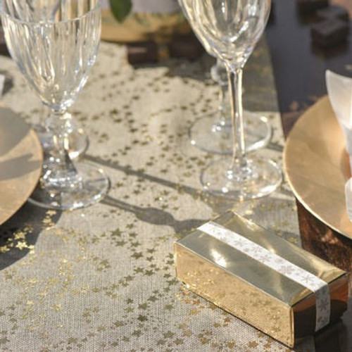 Gold Metallic Star Table Runner - Discontinued