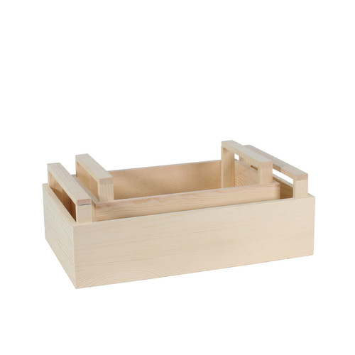 2 Wooden Crate with Handles - Discontinued