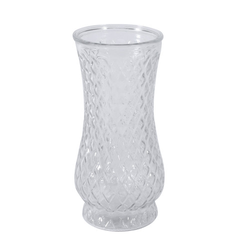 21cm Clear Textured Vase 21cm Clear Textured Vase