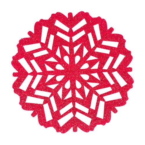 Red Glitter Felt Placemat Red Glitter Felt Placemat