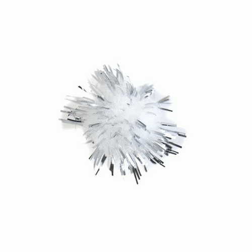 Christmas Glitter Silver Pom Poms Christmas Glitter Silver Pom Poms