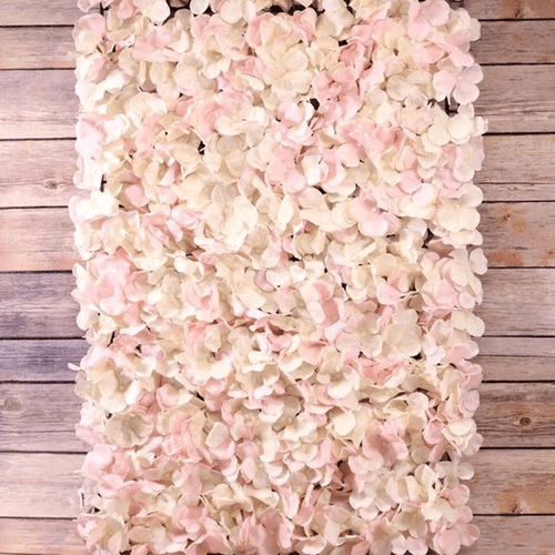 Pink and Cream Hydrangea Flower Wall Bundle (2 x 3M)