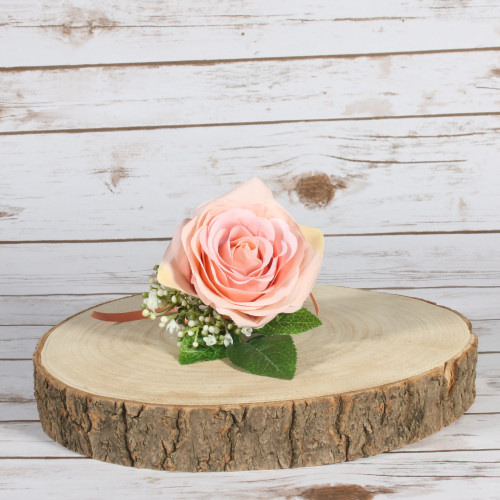 Single Lisa Rose & Gypsophila Buttonhole Single Lisa Rose & Gypsophila Buttonhole